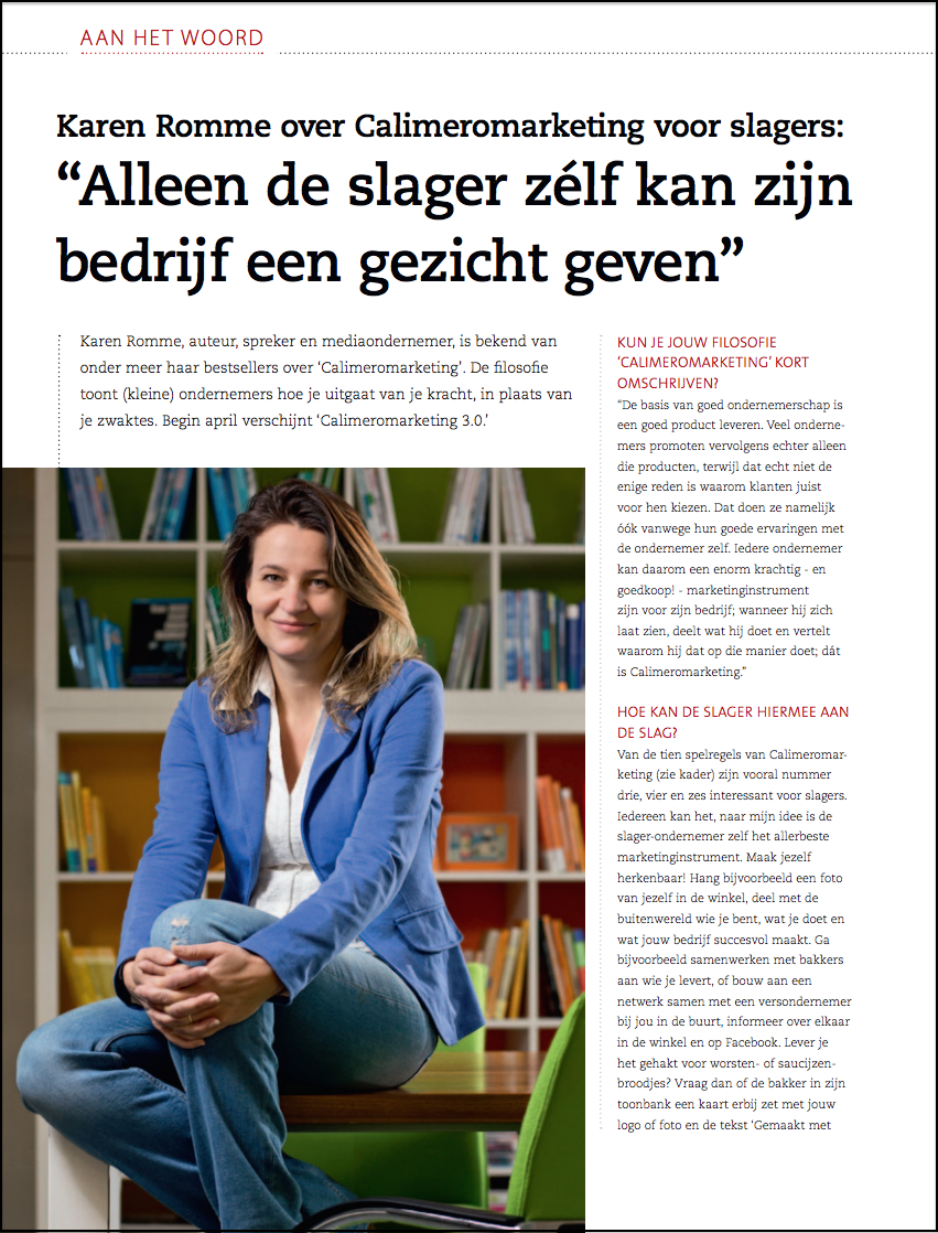 Karen Romme over Calimeromarketing voor slagers pagina 16